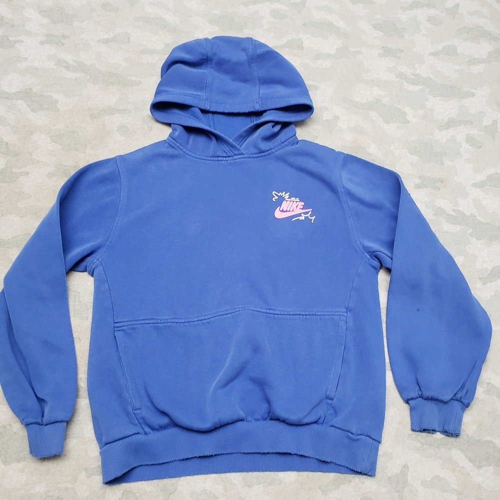 Nike Sweatshirt Youth XL Blue Pullover Hoodie Activewear Outdoors